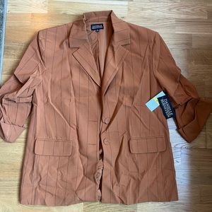 NWT DANIELLE BERNSTEIN PINSTRIPE BLAZER